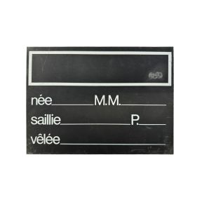 Stalltafel grau/schwarz mit weisser Schrift 25x18cm / Text Franz&ouml;sisch