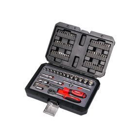 Steckschl&uuml;ssel- Bit-Koffer TOMAC 85 teilig 1/4" 6-kant 1/4"