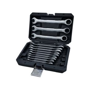 Ratschen-Ringgabelschl&uuml;sselsatz TOMAC 12-teilig 8 - 19mm gerade