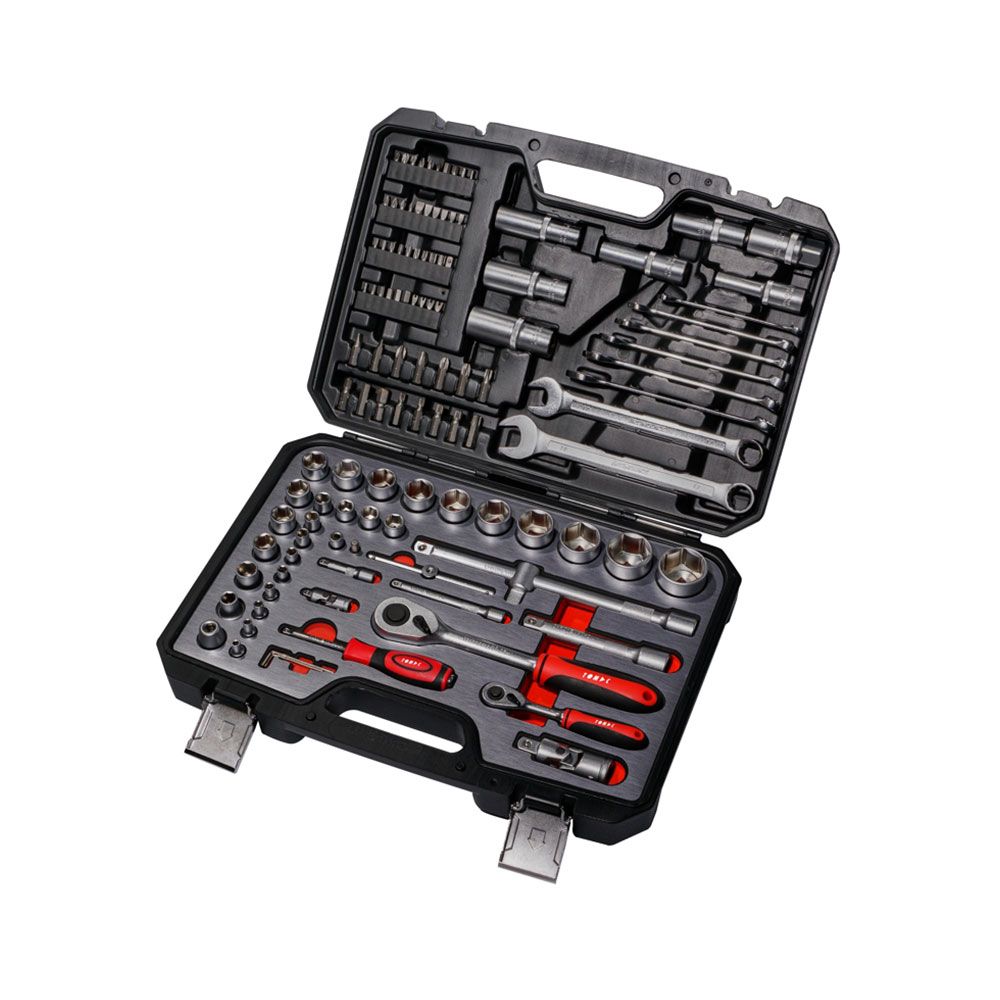 Steckschlüsselkoffer TOMAC 115-teilig 1/4" 1/2" 6-kant voll 1/4" 5/16"