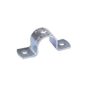 Rohrband verzinkt 1/2" mit 2 Laschen zum Schrauben