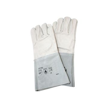 Schweisser-Handschuhe Spaltleder lange Stulpe - 5 Finger