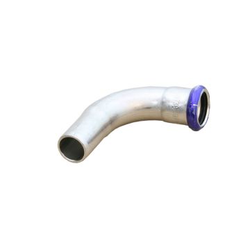 Raccord a sertir en inox coude 90° DN22 Un côté avec bout lisse
