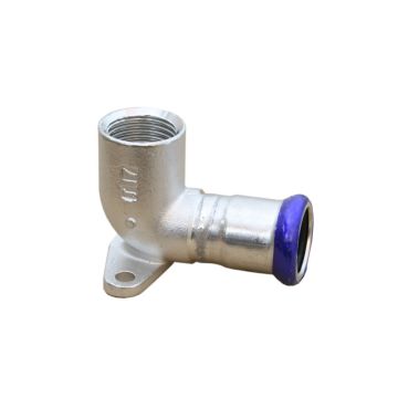 Raccord a sertir coude plafond 90° 18x1/2" filetage int