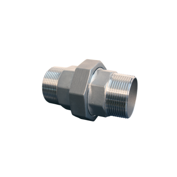Raccord fileté acier inox à joint plat No 336 1/2" ext.