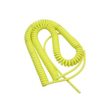 PUR-Spiralkabel gelb 3x1mm2 / 600mm - 2000mm