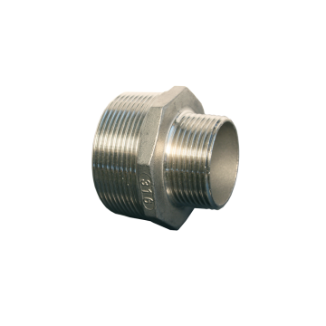 Doppelnippel reduziert Edelstahl Nr. 245 1/2"-3/8" AG