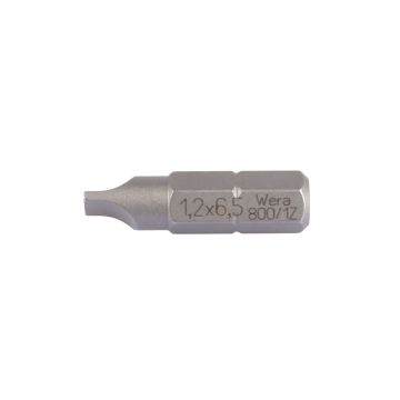 Bit 1/4"-6kt 1.2x6.5x25 Schraubendrehereinsatz WERA Schlitz  