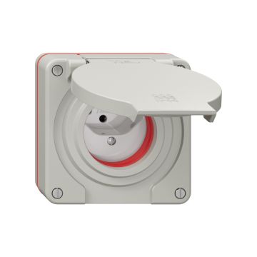 NUP Steckdose FELLER NEVO T13 lichtgrau IP55