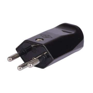 Stecker TH T12 3polig 10A lang schwarz