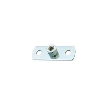 Grundplatte 2-Loch verzinkt M10  Typ 0  80/30/3 mm