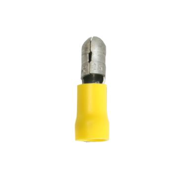 Fiches cylindriques mâles Isolation en PVC jaune 4-6mm2