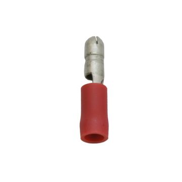 Fiches cylindriques mâles Isolation en PVC rouge 0.5-1.5mm2