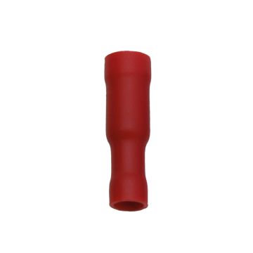 Fiches cylindriques femelles Isolation en PVC rouge 0.5-1.5mm2