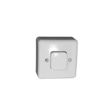 Druckschalter AP trocken Feller weiss S6 Standard