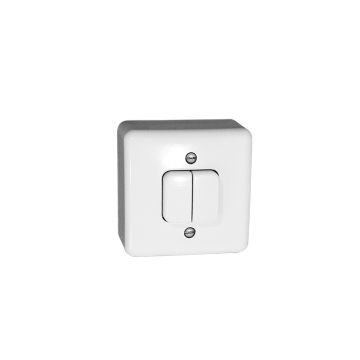 Druckschalter AP trocken Feller weiss 1/S3+S3 Standard