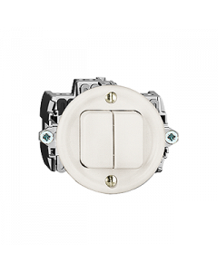 Interrupteur à poussoir FELLER Standard 1/3+3/1L blanc intérieur