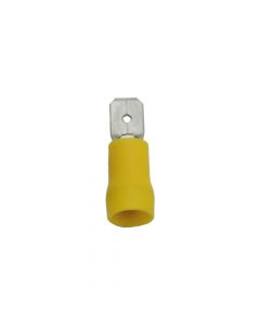Flachstecker PVC isoliert gelb 4-6 mm2 