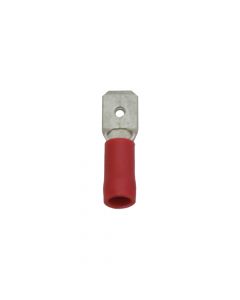 Flachstecker PVC isoliert rot 0.5-1 mm2  6.3mm