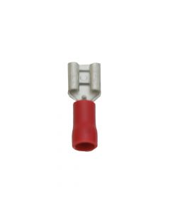 Flachsteckhülse PVC isoliert rot 0.5-1 mm2 